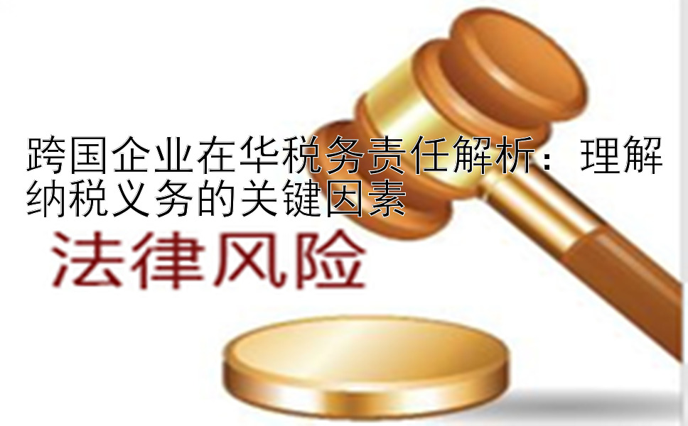 跨国企业在华税务责任解析：理解纳税义务的关键因素