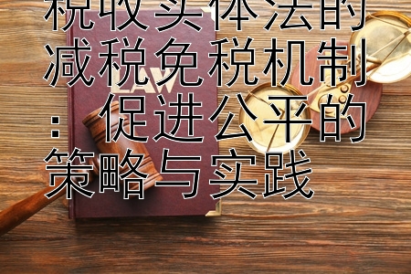 税收实体法的减税免税机制：促进公平的策略与实践