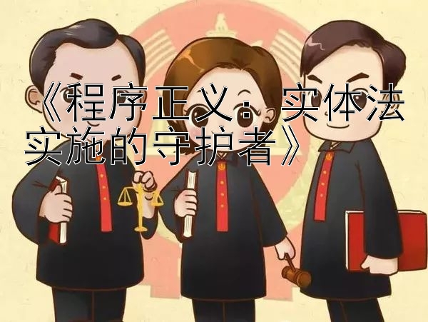 《程序正义：实体法实施的守护者》