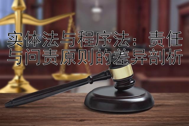 实体法与程序法：责任与问责原则的差异剖析