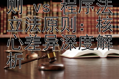 实体法立法原则 vs 程序法立法原则：核心差异深度解析